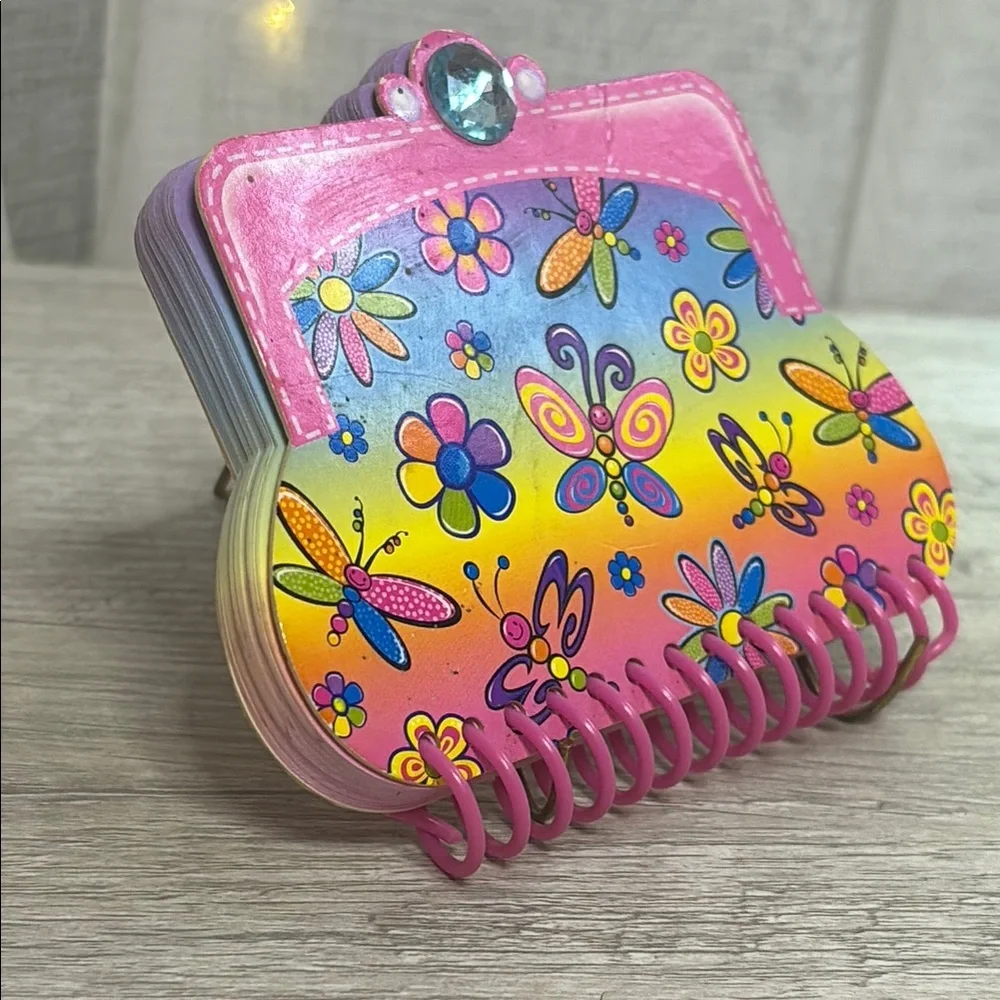 Lisa Frank Butterfly and Flower Purse Note Pad